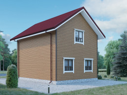 Деревянный дом 6 x 8 м