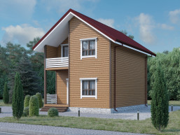Деревянный дом 6 x 8 м