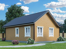 Загородный дом с баней 7 x 9 м
