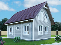 Дачный дом 6 x 8 м